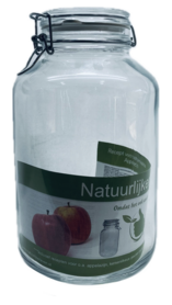 Quadratisches 4-Liter-Glas mit Clipverschluss