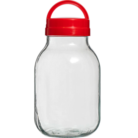 Glastopf 3 Liter inkl. Deckel mit Griff