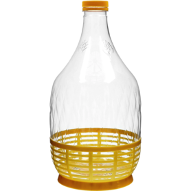 Gärflasche aus Kunststoff, 5 l, mit Schraubverschluss und Korb