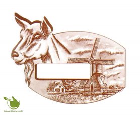 Käsesiegel Ziege 80x 55mm 10 Stück