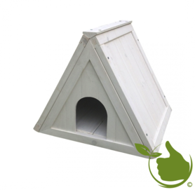 Woodland Triangel Shelter Loft Cottage Weiß 52x42x42cm