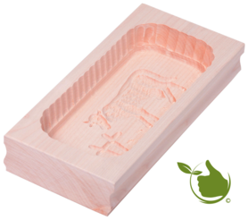 Butterform eckig für 500g Butter – Motiv: Kuh