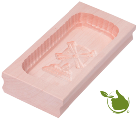 Butterform eckig für 500g Butter – Motiv: Windmühle